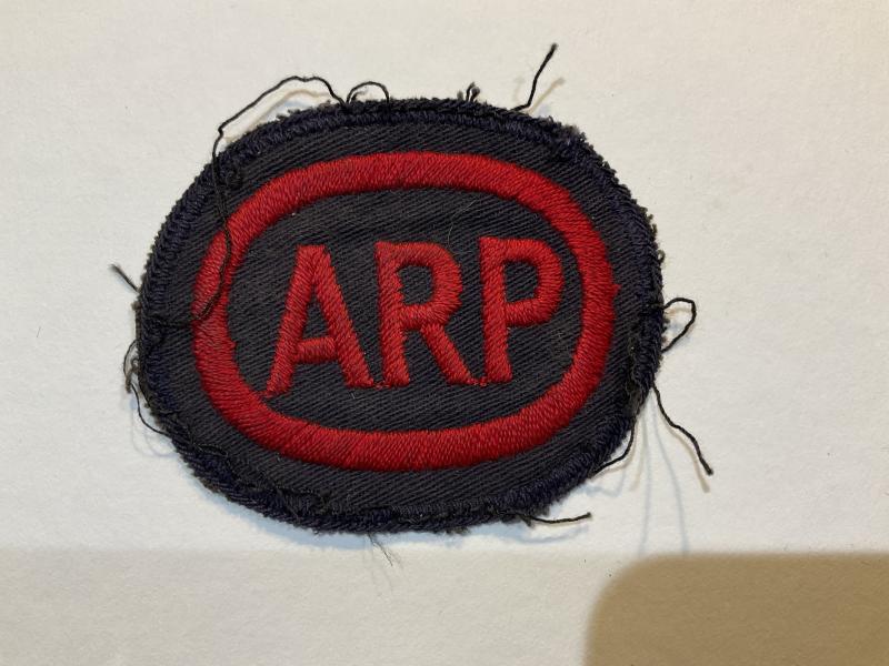 WW2 ARP cloth overalls breast badge