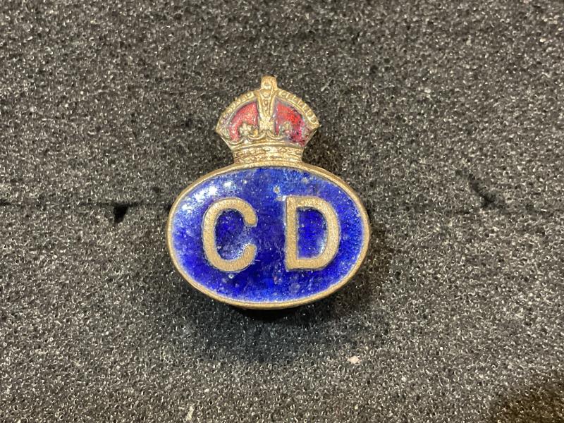 WW2 Civil Defence enamel lapel badge