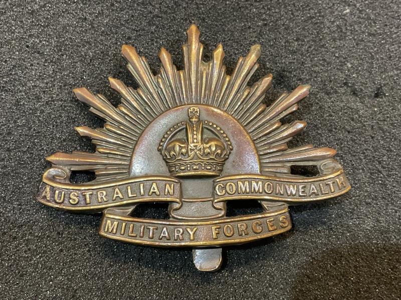 WW1 Australian Rising Sun cap badge by TIPTAFT