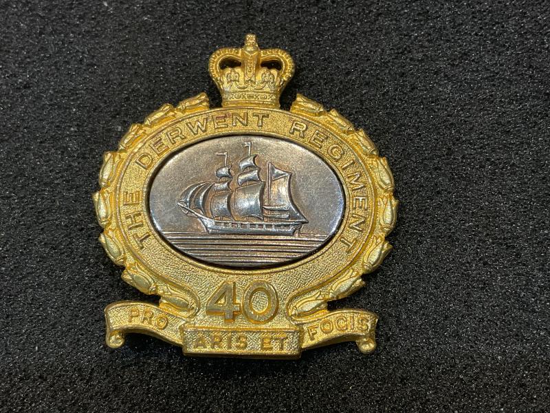 40th The Derwent Regiment collar badge