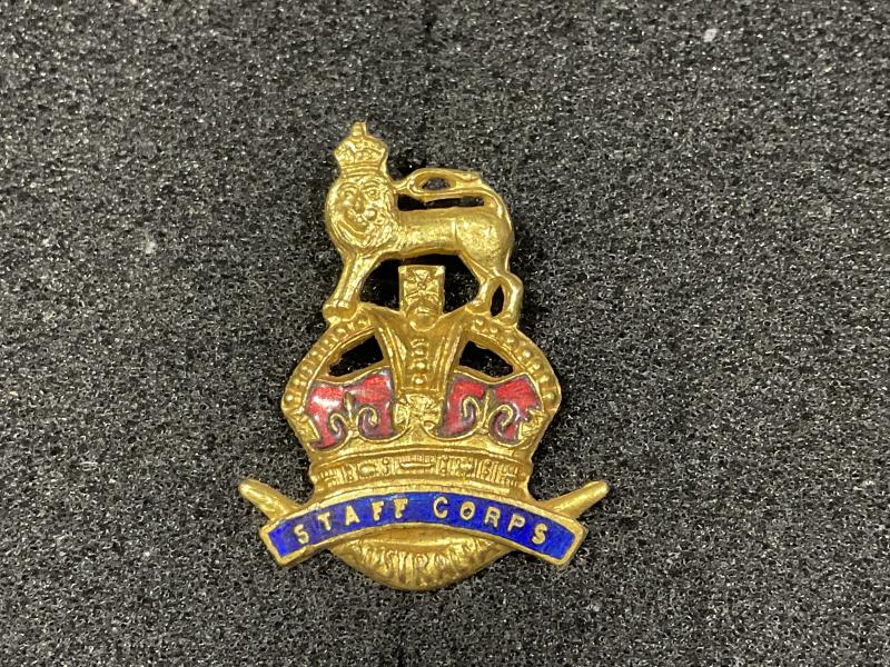Australian Staff Corps gilt & enamel collar dog 1921-30