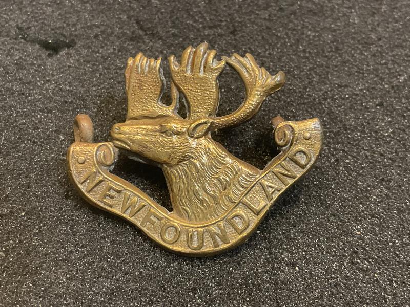 WW1 1st Newfoundland Regt O.Rs brass cap badge
