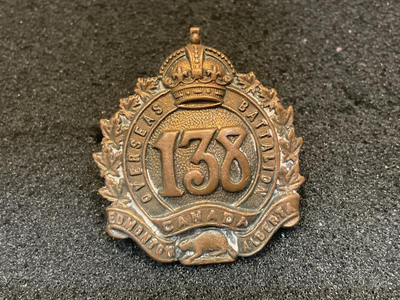 WW1 C.E.F 138th Inf Bn (Edmonton Batt) collar