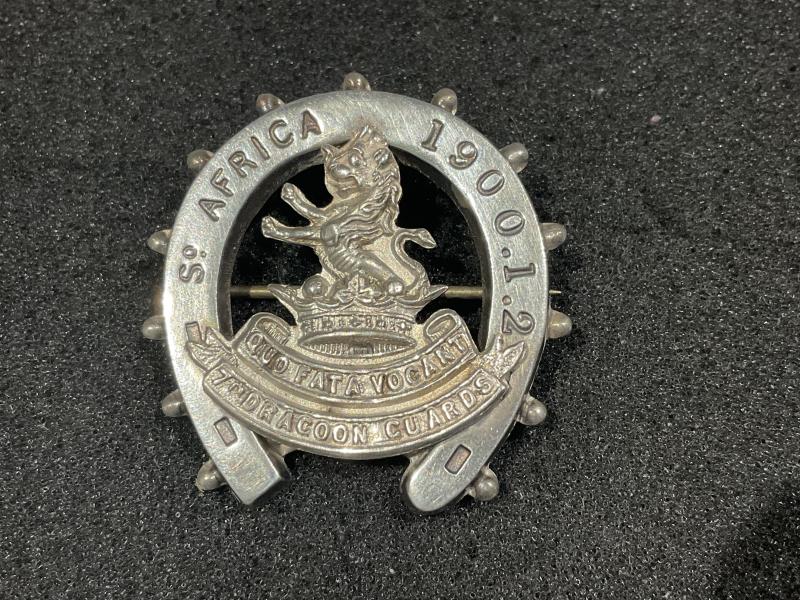 1904 Hallmarked 7th Dragoon Guards horse shoe brooch