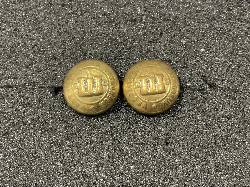WW1 5th Inniskilling Dragoon Guards officers hat buttons