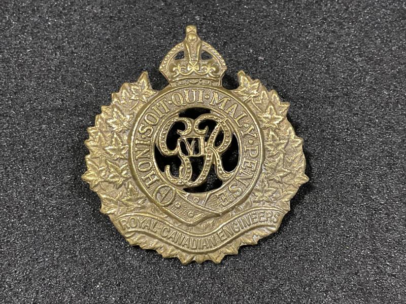 WW2 Royal Canadian Engineers cap badge by BIRKS