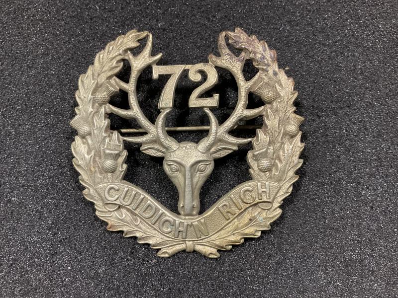 WW1 CEF 72nd Inf Battalion, Seaforth Highlanders Glengarry badge