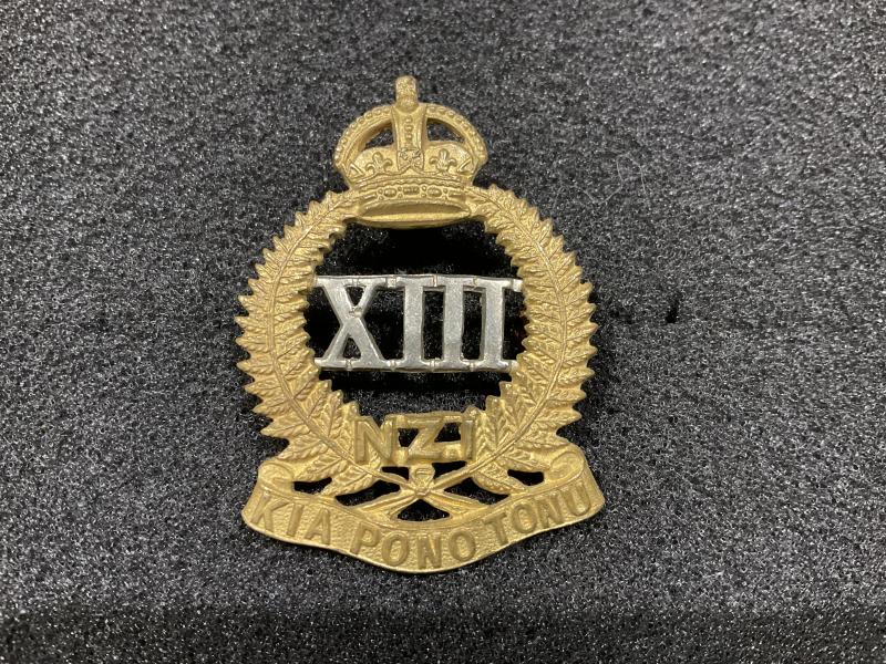 WW1 13th North Canterbury Regt cap badge by Gaunt