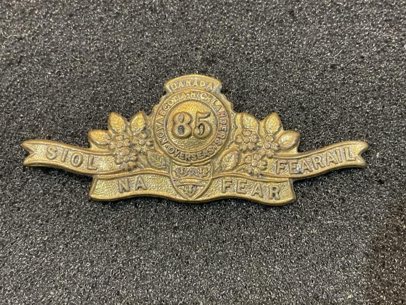 WW1 CEF 85th Infantry Battalion shoulder title