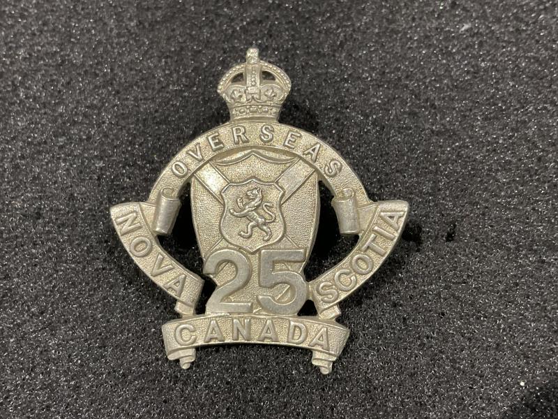 WW1 C.E.F Officers 25th Infantry Battalion cap badge