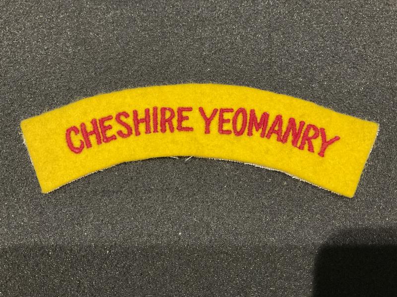 CHESHIRE YEOMANRY Cloth shoulder title