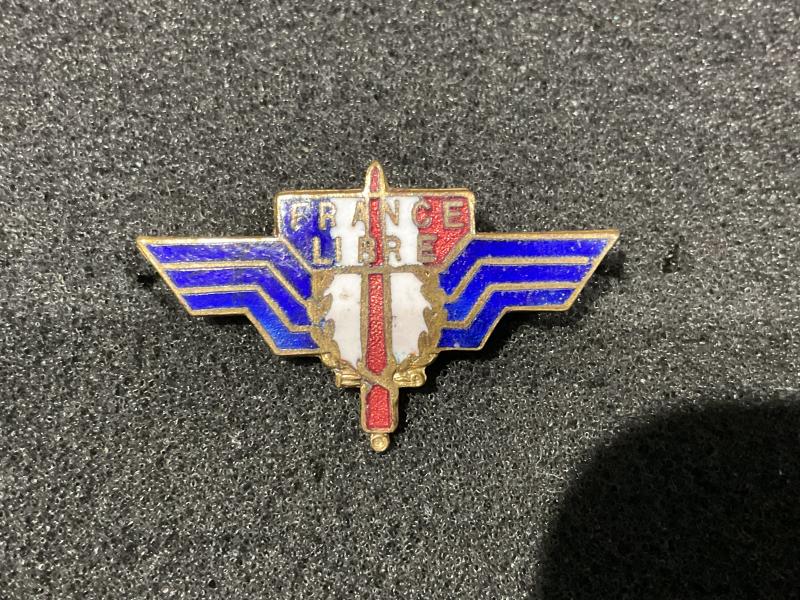 WW2 Free French Forces FRANCE LIBRE supporters badge