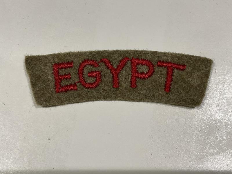 WW2 EGYPT Nationality cloth shoulder title