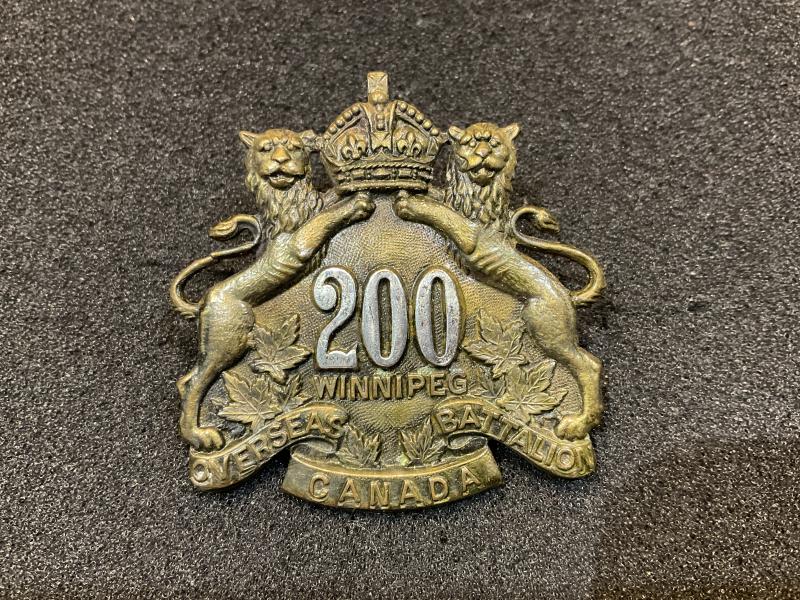 WW1 CEF 200th Battalion officers cap badge by BIRKS