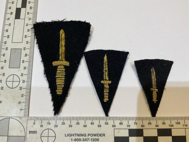 Commando bullion mess dress daggers, 3 different sizes