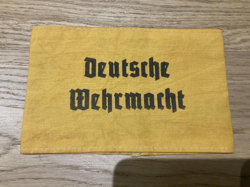 WW2 German Army ‘Deutsche Wehrmacht’ 1940 dated armband