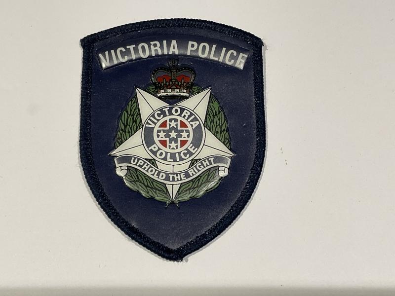 Victoria Police rubberised leather jacket sleeve patch