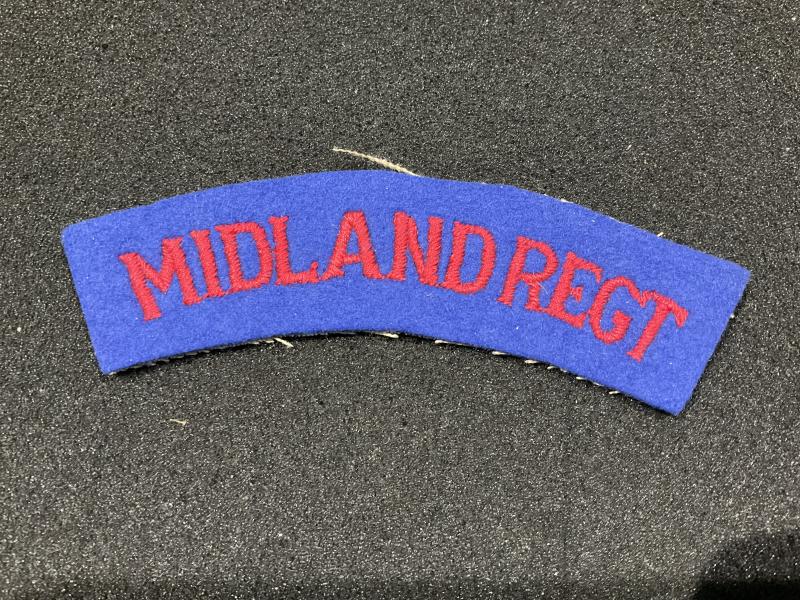 WW2 MIDLAND REGIMENT cloth shoulder title