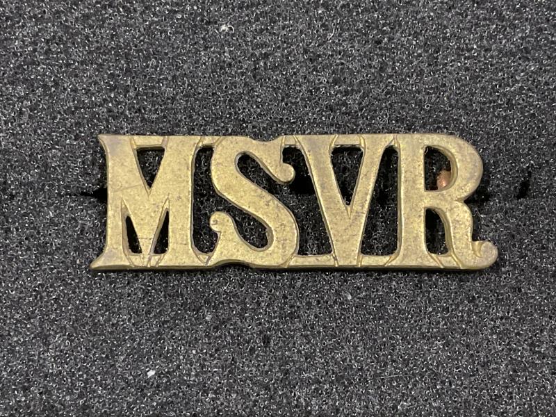 Malay States Volunteer Rifles (MSVR) brass title