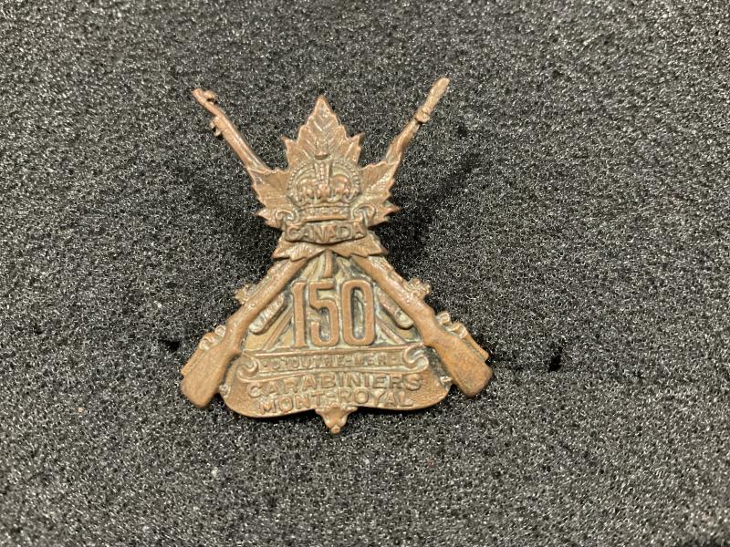 WW1 CEF 150th Infantry Battalion collar badge