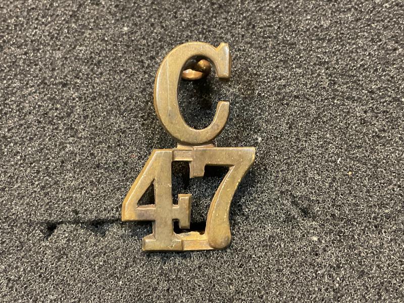 WW1 47th Infantry Battalion C47 shoulder title