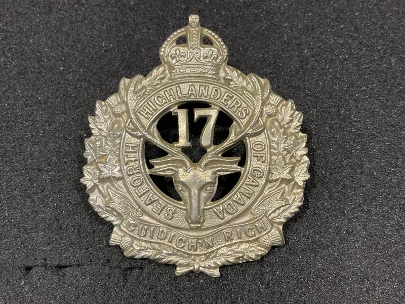 WW1 17TH Inf Btn, Seaforth Highlanders Glengarry badge