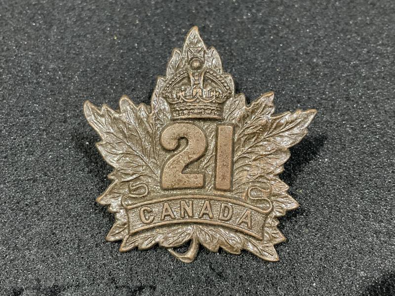 WW1 CEF 21st Infantry Battalion cap badge