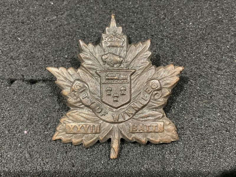 WW1 CEF 27th Infantry Battalion cap badge