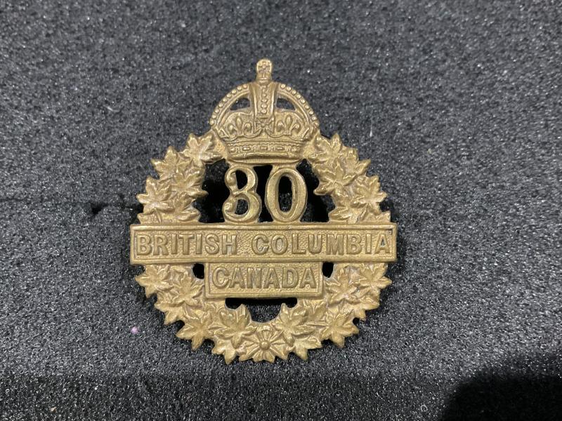 WW1 CEF 30th Infantry Battalion cap badge