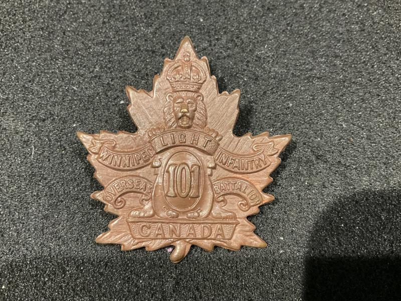 WW1 CEF 101st Infantry Battalion cap badge