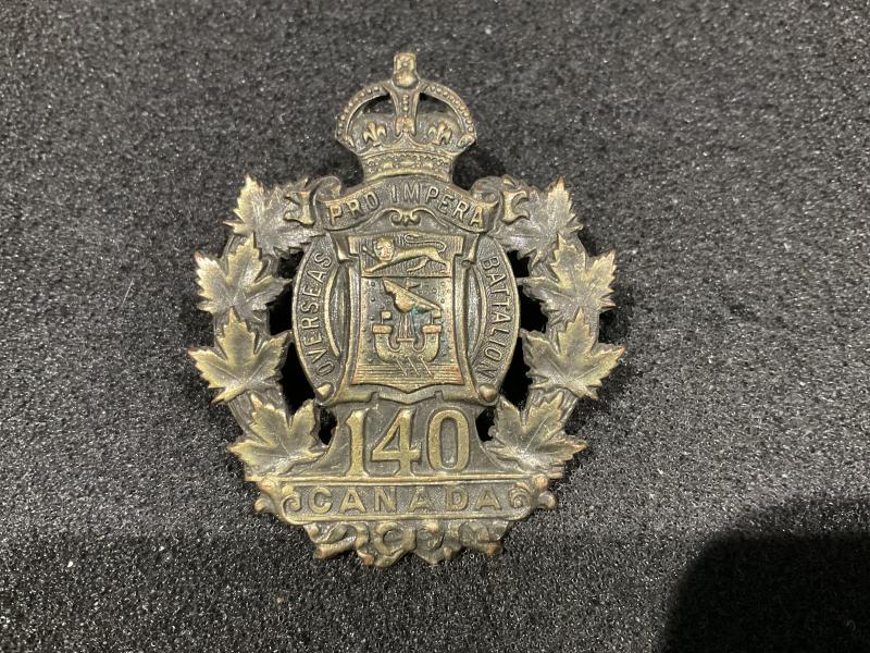 WW1 CEF 140th Infantry Battalion cap badge