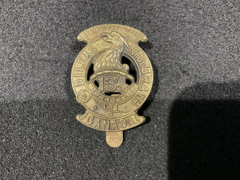 WW1 CEF 134th Infantry Battalion, small cap badge