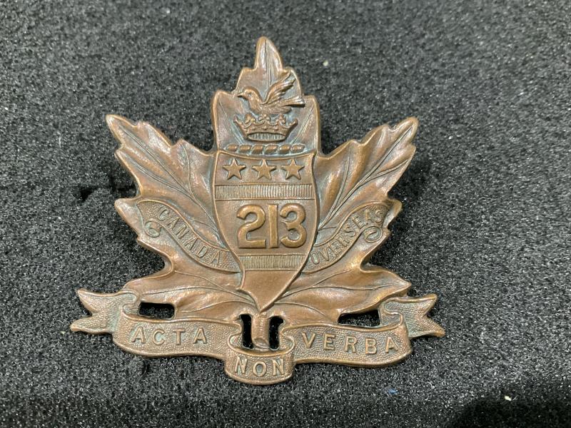 WW1 CEF 213rd Inf Bt ‘Toronto Americans’ 1915 dated cap badge