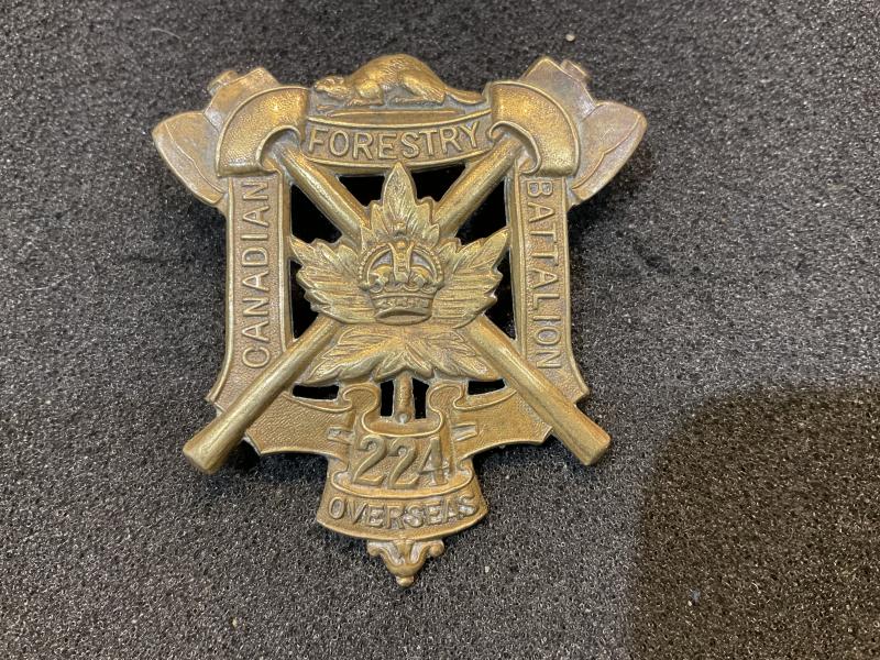 WW1 224th ‘Canadian Forestry Battalion’ cap badge