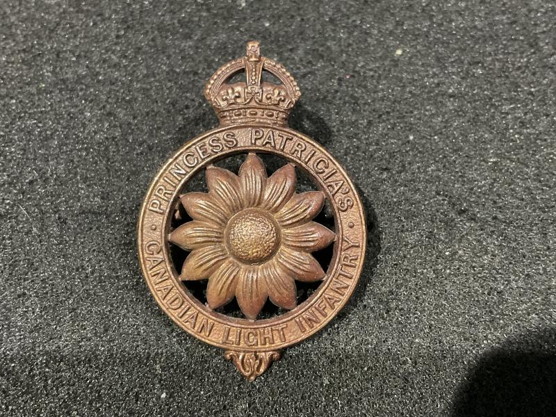 WW1 Princess Patricias Canadian Light Infantry cap badge