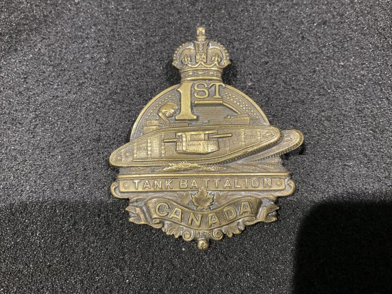 WW1 Canadian 1st Tank Battalion cap badge