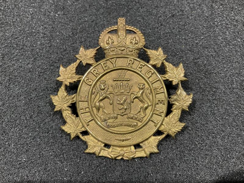 Canadian The Grey Regiment cap badge by Scully