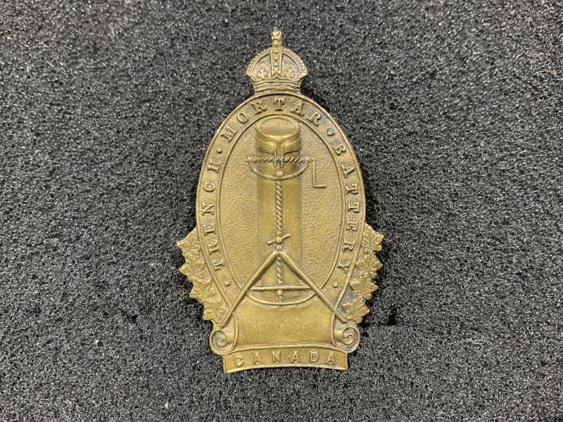 WW1 CEF Trench Mortar Battery cap badge