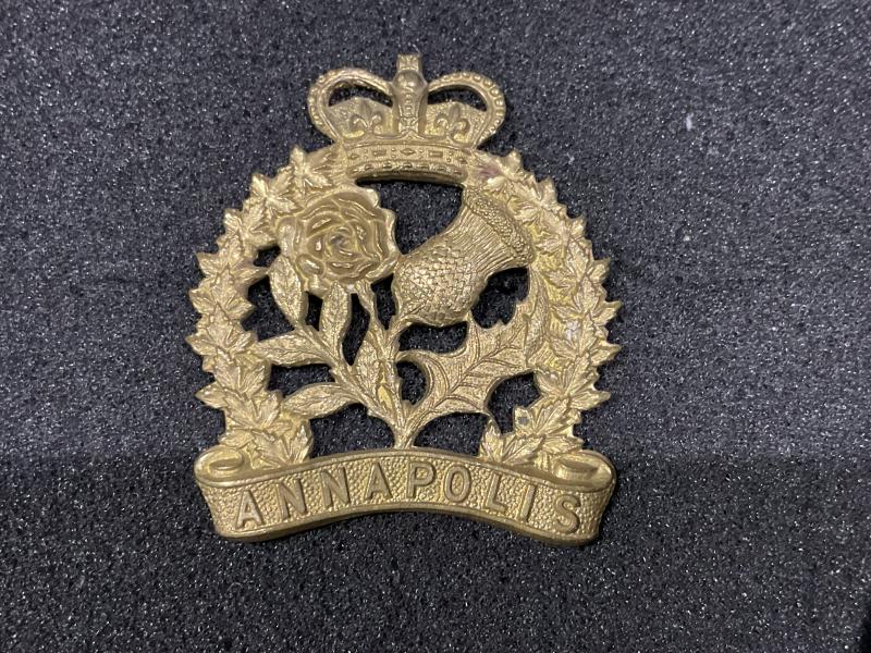 Canadian Annapolis Regiment cap badge 1920-36