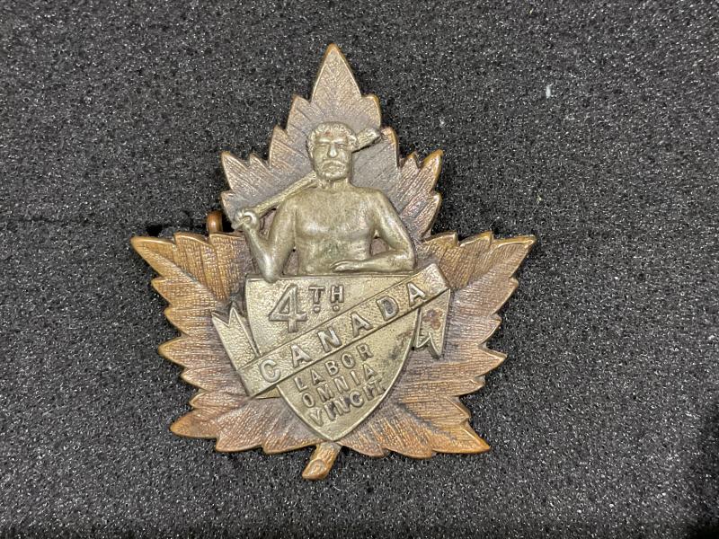 WW1 4th Canadian Labour Battalion cap badge