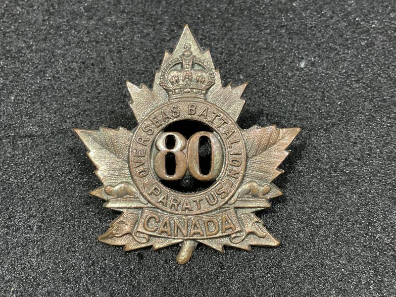 WW1 CEF 80th Infantry Battalion cap badge