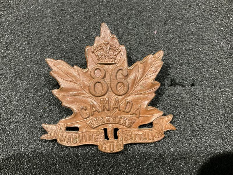 WW1 CEF 86th Infantry Battalion cap badge dated 1915