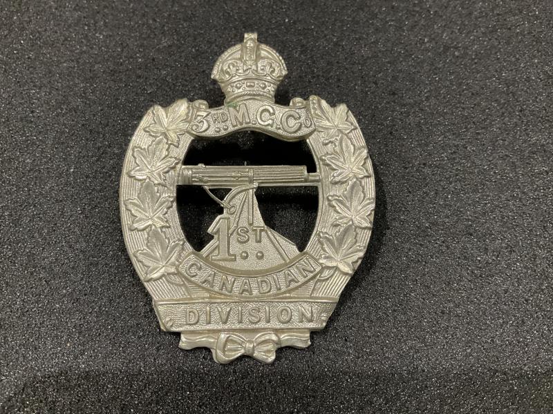 WW1 CEF 3rd Machine Gun Company, 1st Div cap badge