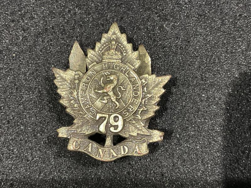 79th Regiment Depot Batt/ 43rd Batt Collar badge