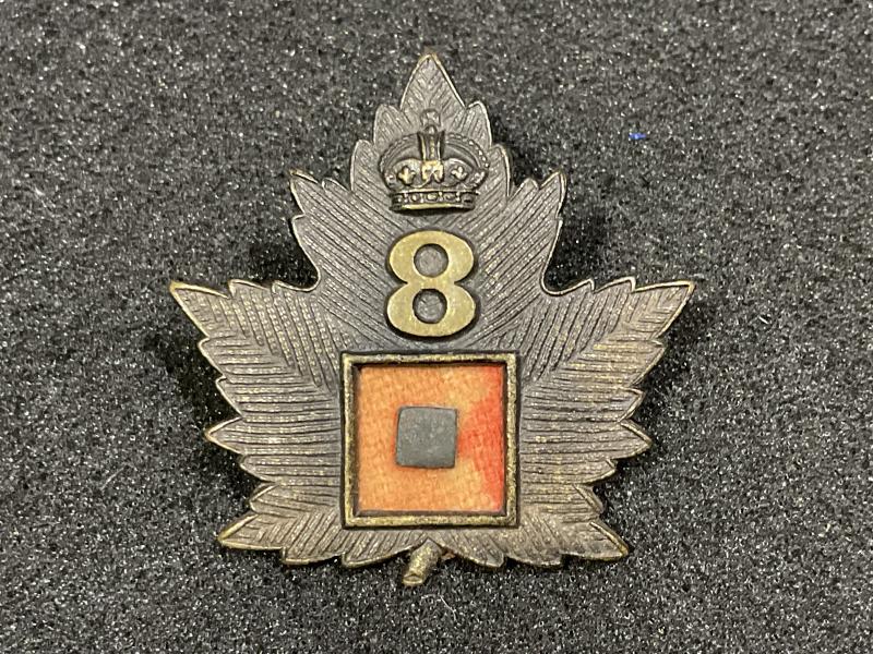 WW1 CEF 8th Railway Troops cap badge by Gaunt