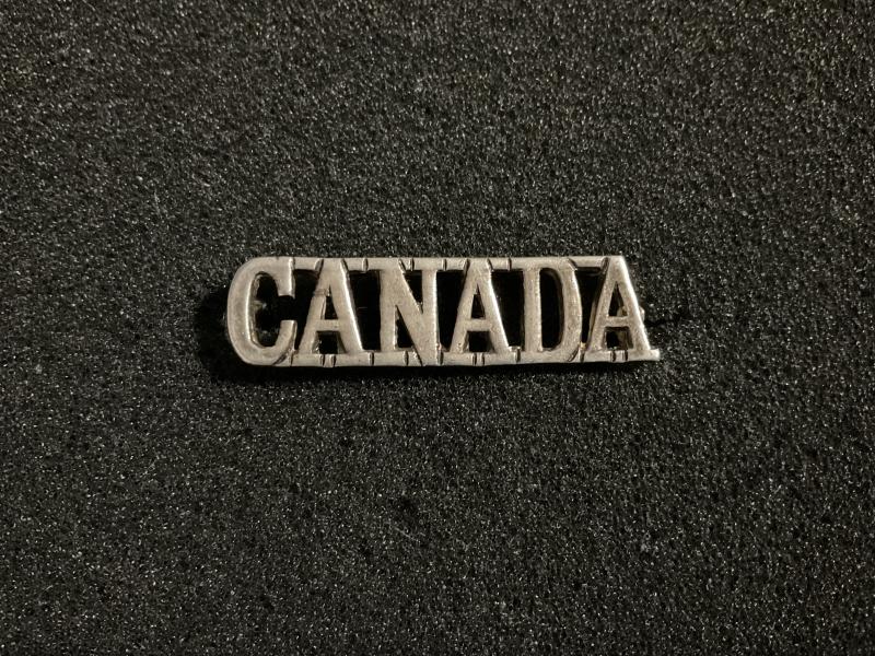 WW1/2 silver CANADA officers nationality title