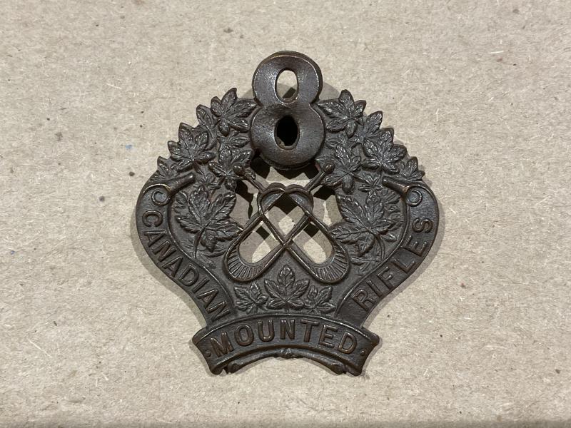 WW1 CEF 8th Canadian Mounted Rifles (Ottawa) cap badg