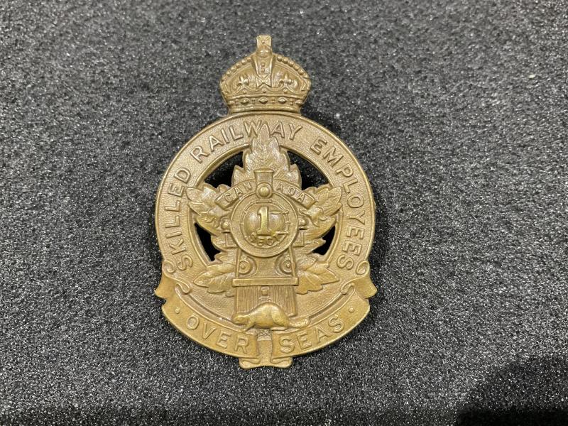 WW1 CEF No1 Skilled Railway Employees cap badge