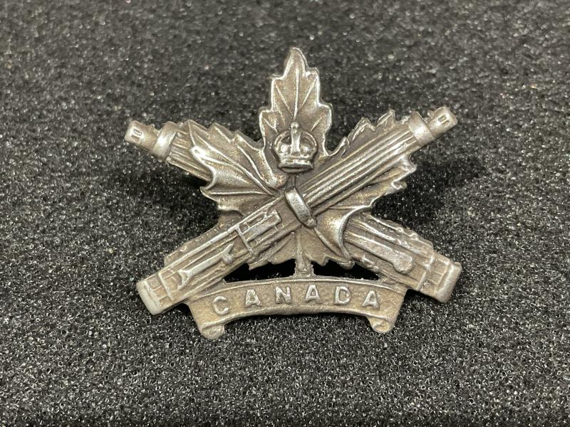 WW1 Officers Canadian Machine Gun Corps silver collar