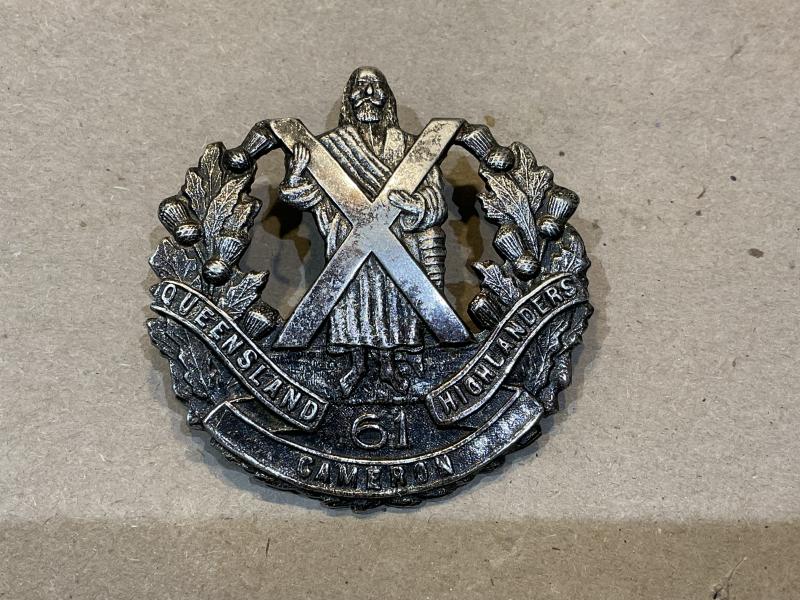 61st Queensland Cameron Highlanders glengarry badge